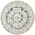 Safavieh Evoke Round Area Rug, Ivory and Blue - 9 x 9 ft. EVK220C-9R